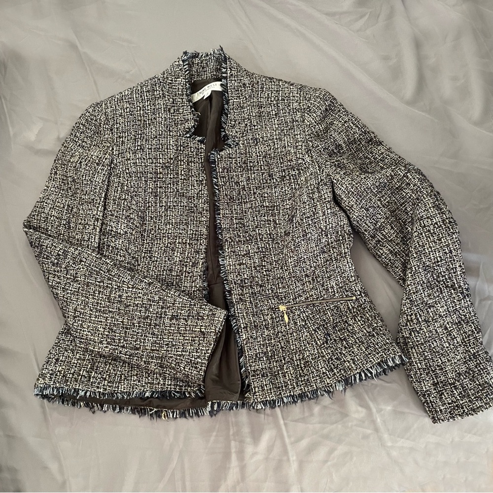 Tweed blazer with peplum nine west